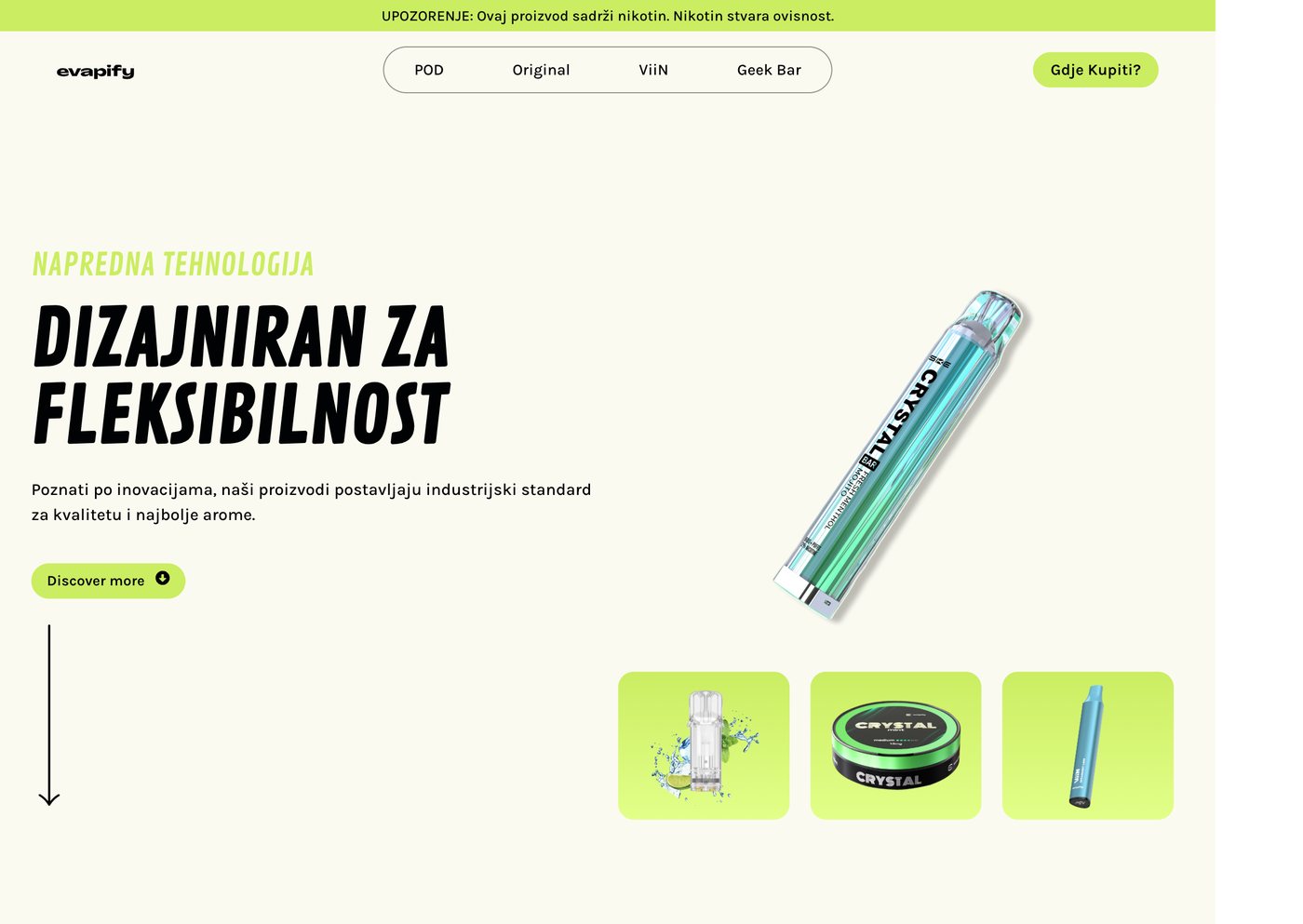 Evapify website